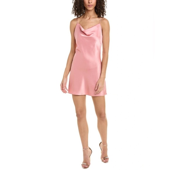 New! ALICE + OLIVIA Harmony Mini Slip Dress  in Burnt Rose 💕 size 6 NWT! - Picture 4 of 12